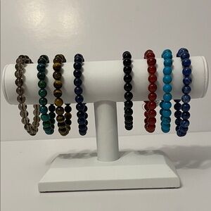 Natural Gemstone Beaded Bracelet Set
